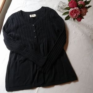 Sonoma Black Babydoll Cardigan
